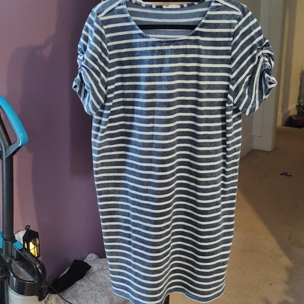 Striped Shirt Dress